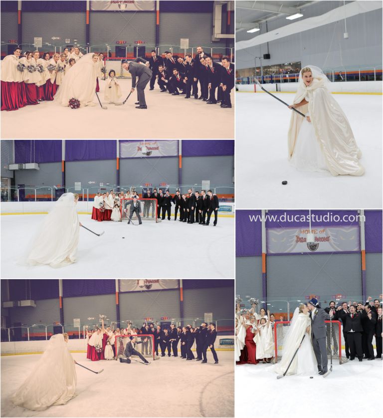 ICE HOCKEY RINK WEDDING PHOTOGRAPHY